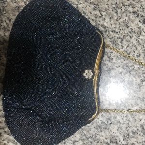 Blue bead wristlet